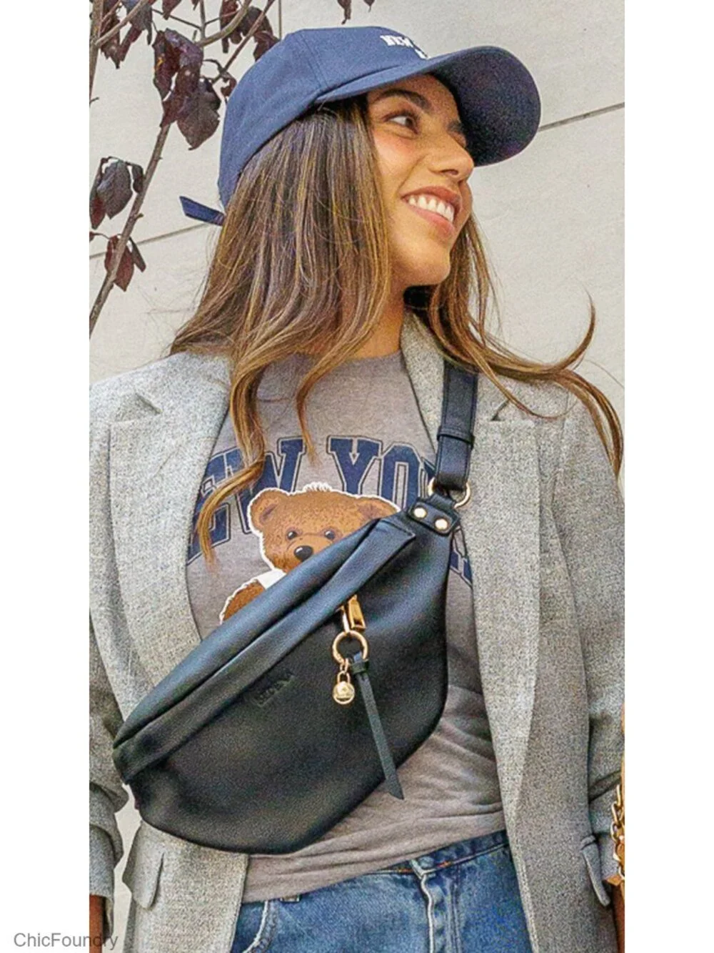 RFID Anti Theft Crossbody Bag with Adjustable Strap Vegan Leather